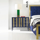 美式欧式新古典后现代时尚简约纯实木可储物床头柜可定制卧室家具