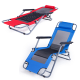 夏季新款躺椅阳台办公室午休沙滩椅懒人靠背椅平放整装金属折叠椅