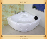 亚克力浴缸三角形扇形双人浴缸独立式普通小户型浴缸三角双人浴盆