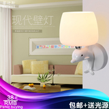 床头卧室壁灯创意现代简约客房电视墙壁灯LED宜家儿童房间挂灯具