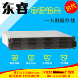 东睿DR9112JBOD磁盘阵列12盘位视频存储服务器硬盘存储扩展柜sas