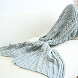 美人鱼尾巴毯子蔡依林同款美人鱼沙发毯 盖毯绒毯编织毯