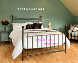 欧式复古铁艺床1.5 1.8米单双人床铁架床铁床公主床儿童床结婚床