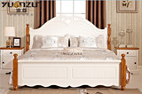 地中海风格双人床1.8米实木家具卧室雕花1.5米白色简约环保公主床