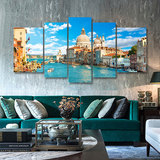北欧欧式创意壁画客厅装饰画现代简约三联无框地中海风格风景挂画