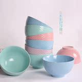 创意日式可爱陶瓷餐具小碗米饭碗甜品粥碗汤面碗家用拉面碗彩色碗