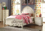 杜克 美式田园白色儿童床法式简约实木床新古典双人床1.8米公主床