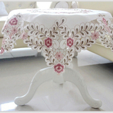 欧式纯手工立体镂空雕绣刺绣花布艺餐桌布台布茶几布餐垫