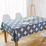 简约时尚深色桌布餐桌布艺方格鱼鳞餐桌台布茶几布长方形盖巾多用
