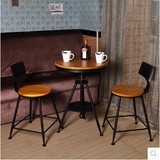 特价户外咖啡厅美式桌椅组合休闲酒吧桌升降美式铁艺创意批发现货