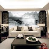 中式水墨山水风景电视背景墙纸壁布   现代客厅沙发无缝大型壁画