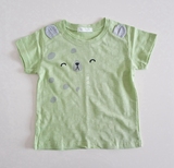 夏日竹节棉男女童短袖T恤  耐洗耐穿夏日吸汗上衣 微笑的熊大大