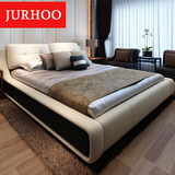现代真皮床软床欧式皮床双人床1.8米婚床主卧大床2米2.2米储物床
