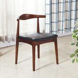 实木餐椅肯尼迪牛角椅子日式创意家具北欧休闲椅简约时尚设计