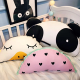 儿童房婴儿床靠垫抱枕枕头 卡通可爱全棉腰枕含芯 床上靠枕可拆洗
