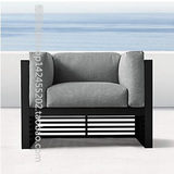 简约现代铁艺沙发椅办公室客厅沙发组合咖啡厅沙发loft简易沙发