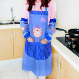 烧饭围裙袖套套装韩版时尚 厨房清洁防污防水 居家纯棉罩衣成人
