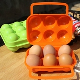 户外野餐装备 防震便携鸡蛋盒 蛋托 冰箱装蛋盒6只装