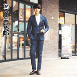 2016韩版新款修身绅士西装套装青少年男士商务小帅气修身外套男装