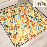韩式复古彩色菱形正方形地毯 客厅茶几卧室儿童房爬行毯脚垫地垫