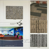 大于方块办公室地毯纹塑胶地板 贝加尔PVC地板地垫 环保耐磨防滑