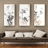 古朴新中式竹子风景装饰画家居客厅沙发背景画书房办公室高端挂画