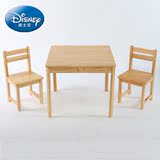 迪士尼儿童进口房桌椅组合纯实木环保儿童学习桌椅子松木学生书桌