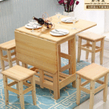 特价折叠餐桌实木小户型简约现代宜家长方形折叠多功能家具吃饭桌