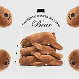 CANNEDYU 棕熊玩偶抱枕可爱日本趴趴熊毛绒玩具猴子公仔熊本熊