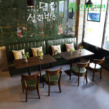 咖啡厅卡座沙发 西餐厅茶餐厅靠墙卡座沙发火锅店甜品店沙发桌椅