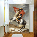 3D立体欧式拿破仑个性墙纸卧室玄关油画风格无缝大型环保壁画