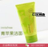 韩国 innisfree/悦诗风吟青苹果透彻泡沫洁面膏 可卸妆保湿不紧绷