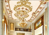大型无缝壁画天花板吊顶 酒店酒吧KTV包厢墙纸壁纸天顶 欧式花纹