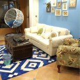 欧式简约现代美式沙发家用地毯客厅茶几卧室手工羊毛混纺地毯地垫