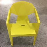 成人加厚扶手塑料椅子 家用塑胶靠背餐椅 沙滩椅休闲椅办公会议椅