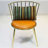 简约现代不锈钢电脑椅休闲椅单人沙发椅家用时尚创意办公洽谈椅