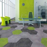 办公室方块地毯拼接会议室六边形六角形异形工程拼装加厚方块毯