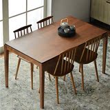 高档实木餐桌 北欧风格家用现代简约时尚复古休闲桌 茶餐厅咖啡桌