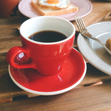 经典美式咖啡杯碟套装 下午茶杯红茶杯拿铁杯奶茶杯马克杯 红蓝色