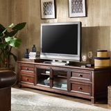 美式全实木电视柜 美式乡村田园电视柜茶几组合套装简约客厅家具