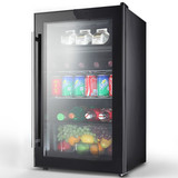 95L冰吧家用红酒小型透明玻璃单门小冰箱软冷冻茶叶恒温冷藏柜