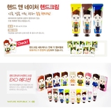 现货 BC美人帮韩国代购 自然乐园 限量版 EXO卡通形象护手霜