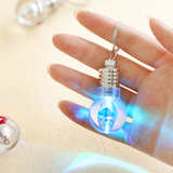 ●可爱发光小灯钥匙扣环 创意灯泡造型挂件汽车钥匙链圈