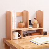环保无漆！简易实木桌上书架办公室桌面收纳整理书架小置物架