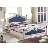 火图图 欧式儿童床男孩青少年床王子床单双人1.5米储物床套房家具