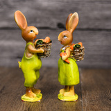 小小兔子摆件胡萝卜可爱站立坐兔橱柜玄关儿童房摆件创意生日礼物