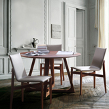 北欧宜家实木餐桌 现代简约圆形餐桌椅组合饭桌6人小户型创意家具