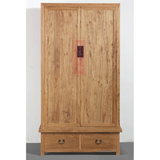 榆木衣柜 实木整体衣柜定做组合新中式家具原木衣帽间免漆定制