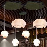 现代新中式吊灯客厅灯餐厅茶楼过道灯具创意个性艺术莲花荷花吊灯
