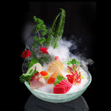 亚克力点心盘冰盘自助餐盘小吃寿司水果刺身冰粒盘日韩料理餐厅架